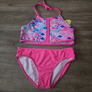 Vibrant Pink and Multicolor Kids Bikini